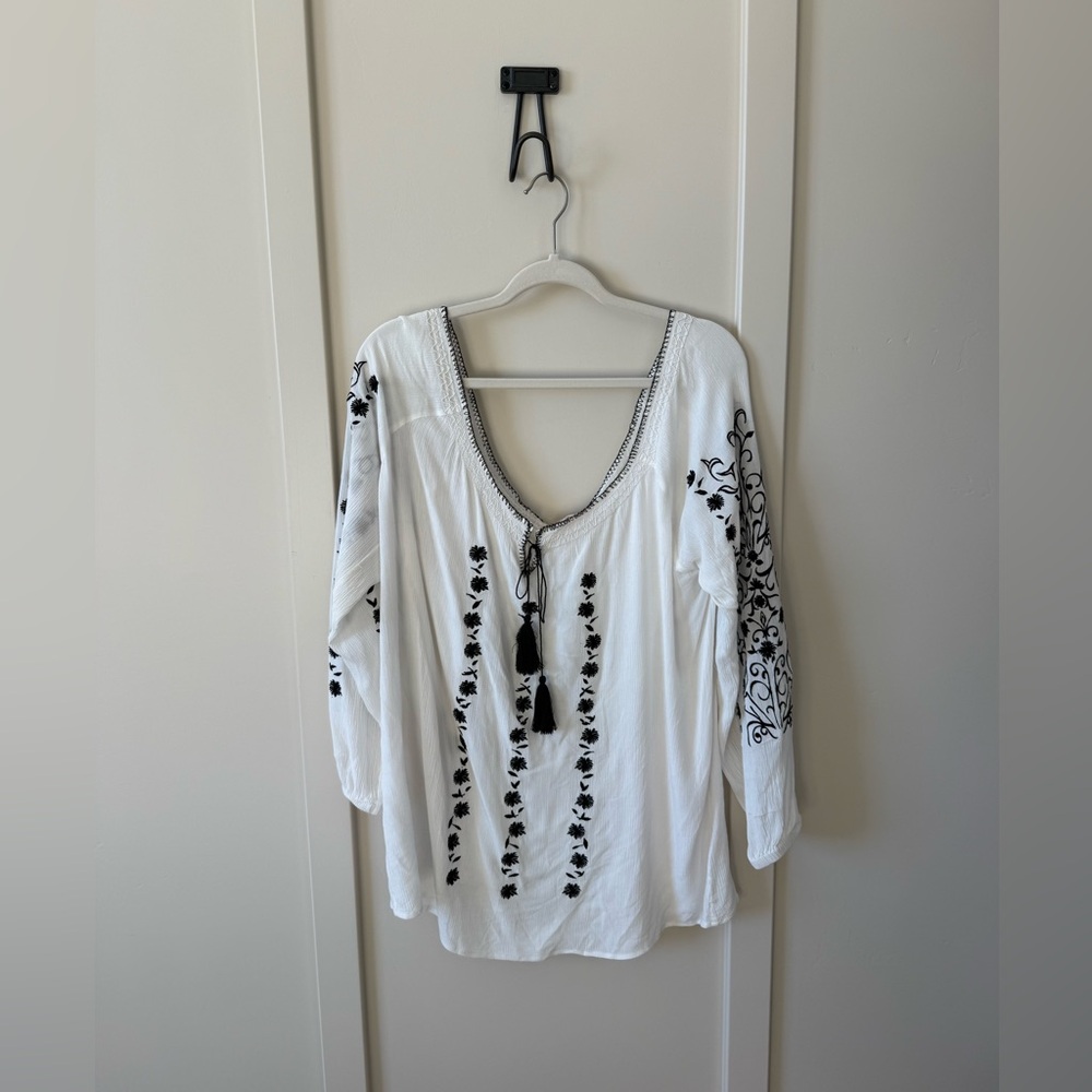 Tory‎ Burch Top Womens Size small Tunic Embroidered Beachwear Cover Up Hippie